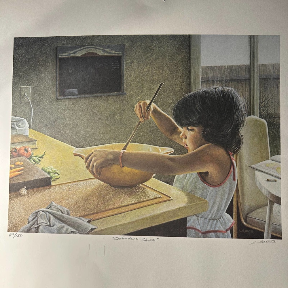 Saturday's Child, Lmt. Edition Print, 89/150, L. Gibbs, 10 x 13", Unframed